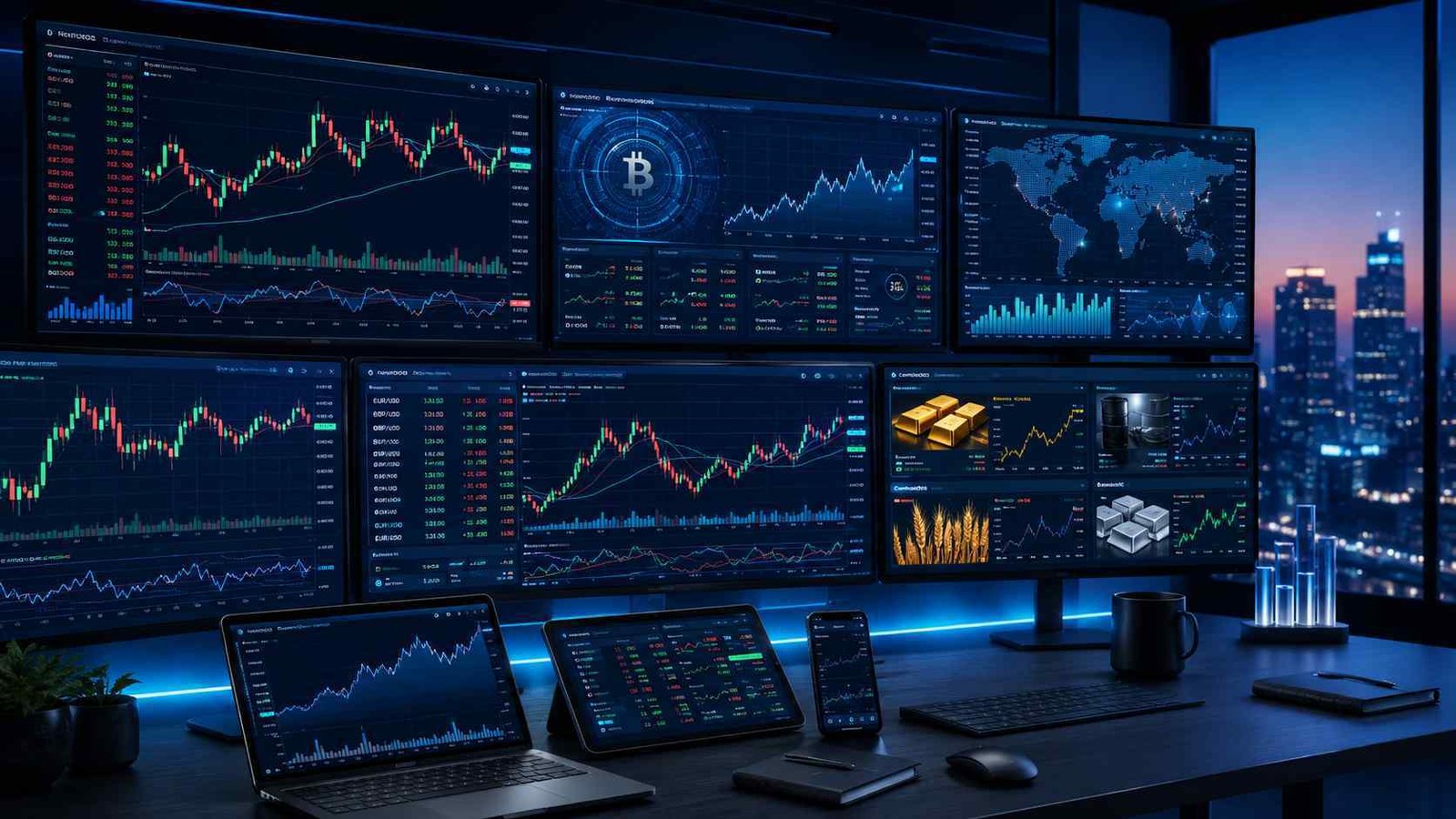 FintechZoom.com financial news and market data dashboard showing live stocks crypto and forex